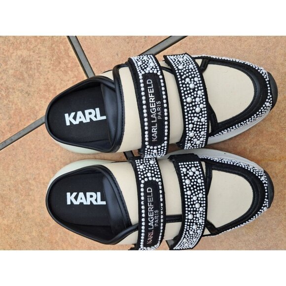 KARL LAGERFELD PARIS MATTIA Platform SLIP ON TENNIS SHOES - SZ 6- NEW - Picture 1 of 5